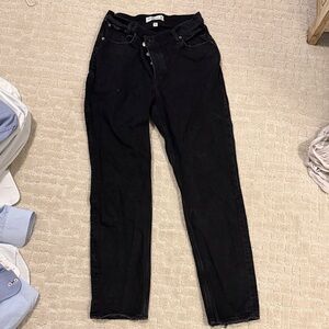 Abercrombie & Fitch Women's Black “the dad” High rise Jeans